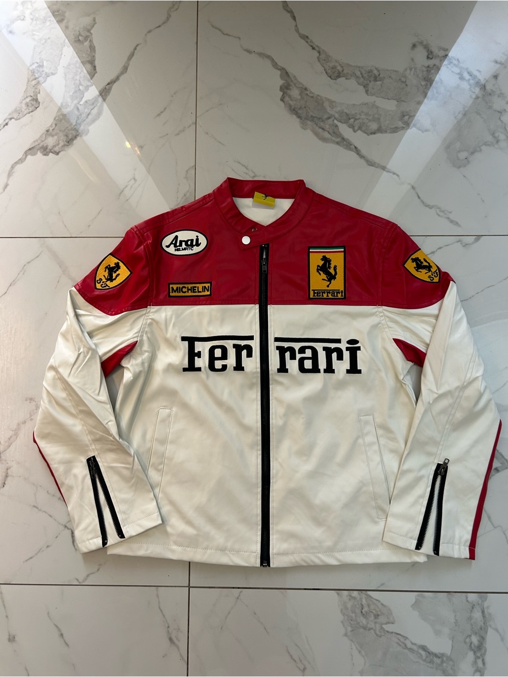 Ferrari Red and White Racing Logo Jacket - Men's